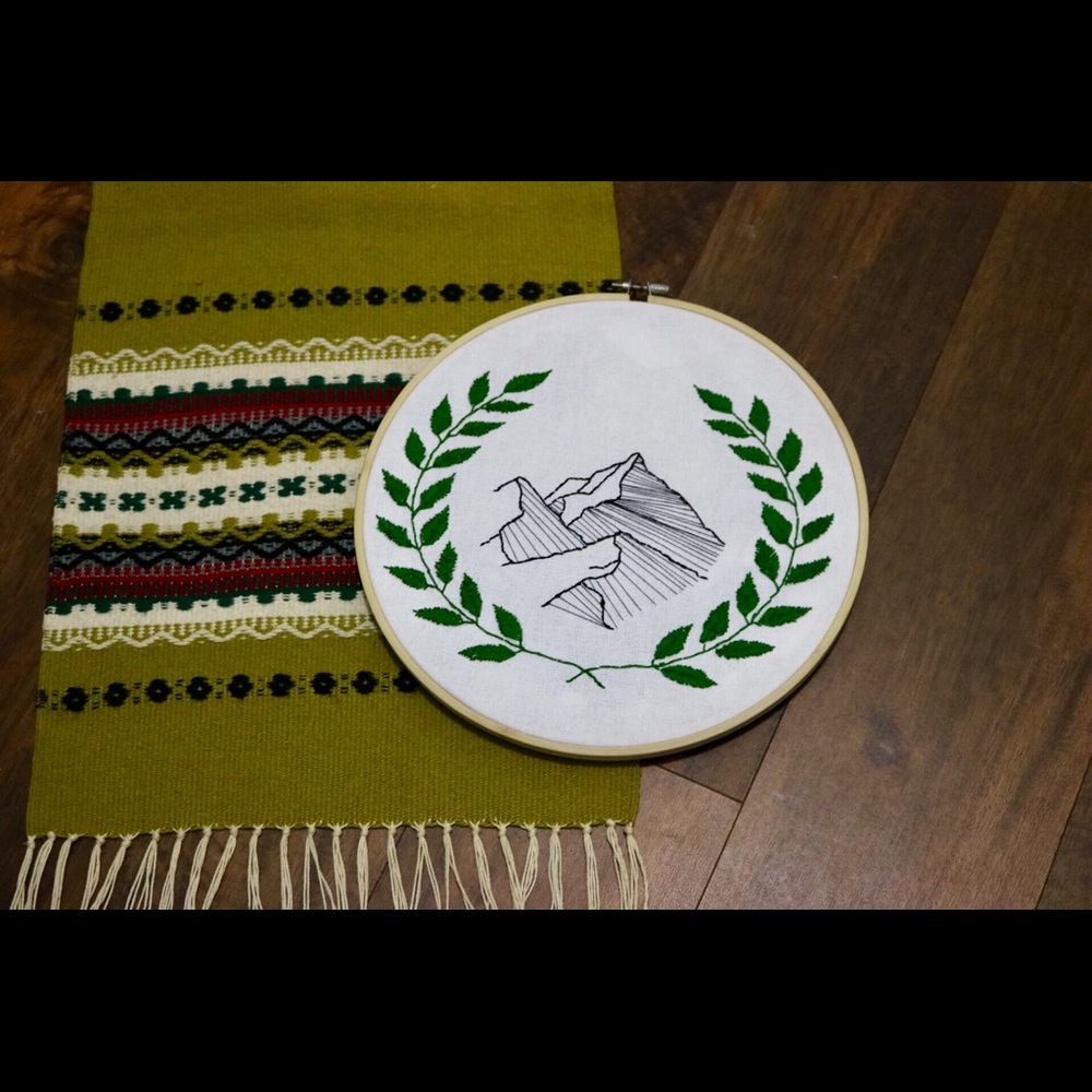 Unique hand made embroidery wall hanging